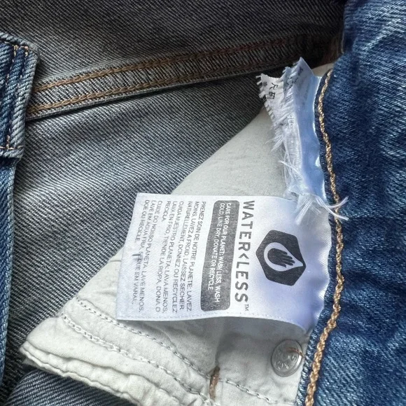 Levi’s 721 High Rise Women’s Skinny Ripped Blue Jeans Size 25 - Picture 12 of 12